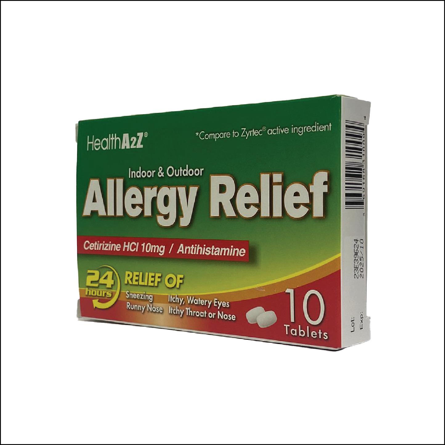 HealthA2Z 24 Hour Indoor/Outdoor Allergy Relief Antihistamine