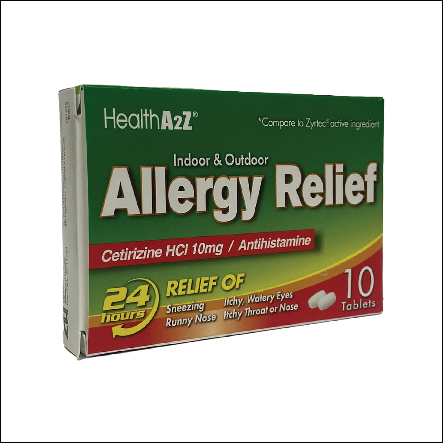 HealthA2Z 24 Hour Indoor/Outdoor Allergy Relief Antihistamine