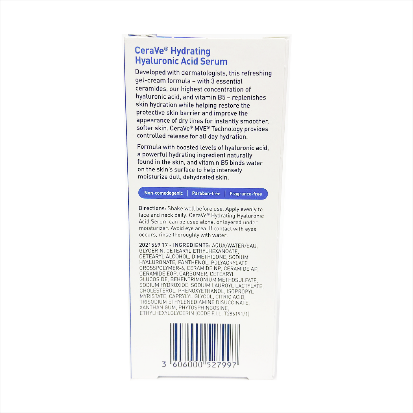 CeraVe Hydrating Hyaluronic Acid Serum 30ml