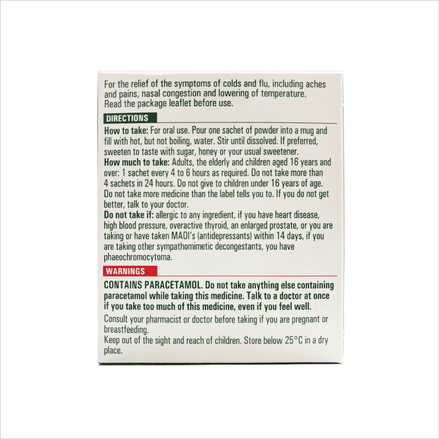 Lemsip Cold & Flu Lemon 10ct