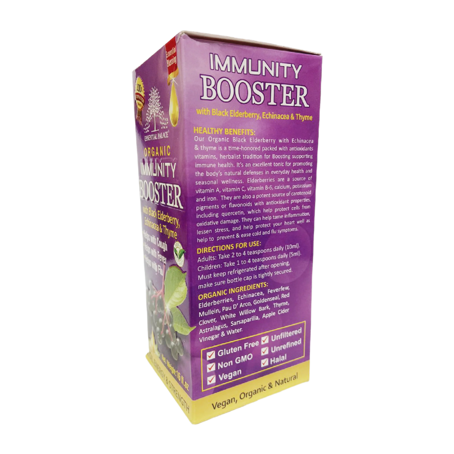 Essential Palace Organic Immunity Booster with Black Elderberry