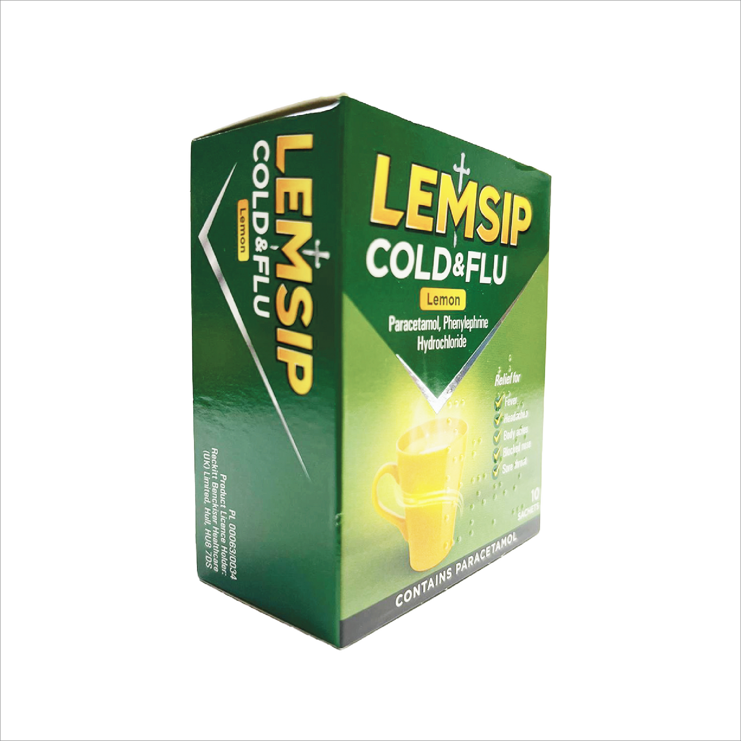 Lemsip Cold & Flu Lemon 10ct