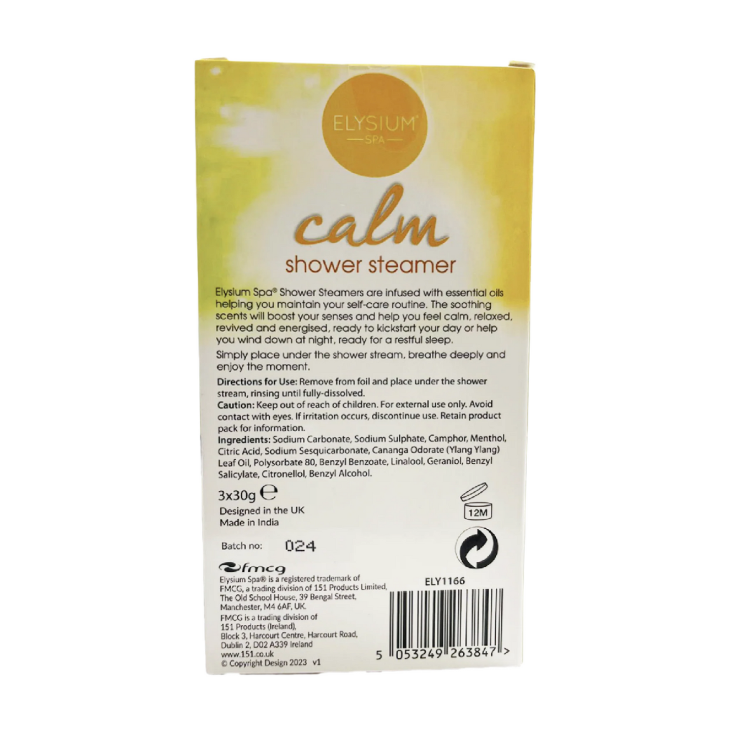 Elysium Spa Ylang Ylang Calm Shower Steamer