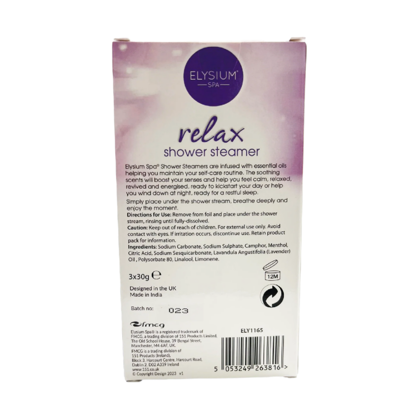 Elysium Spa Lavender Relax Shower Steamer