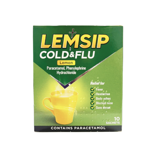 Lemsip Cold & Flu Lemon 10ct