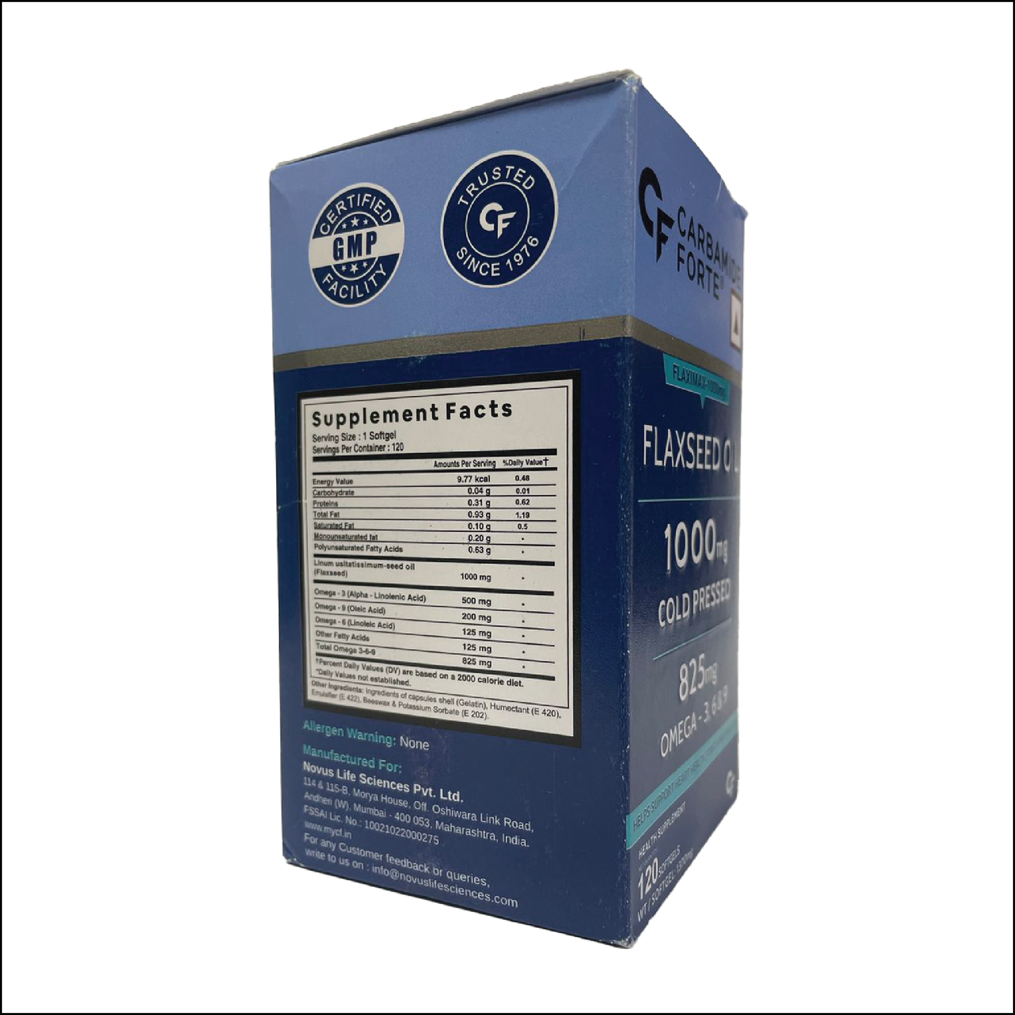 Carbamide Forte Flaximax 1000mg Flaxseed Oil