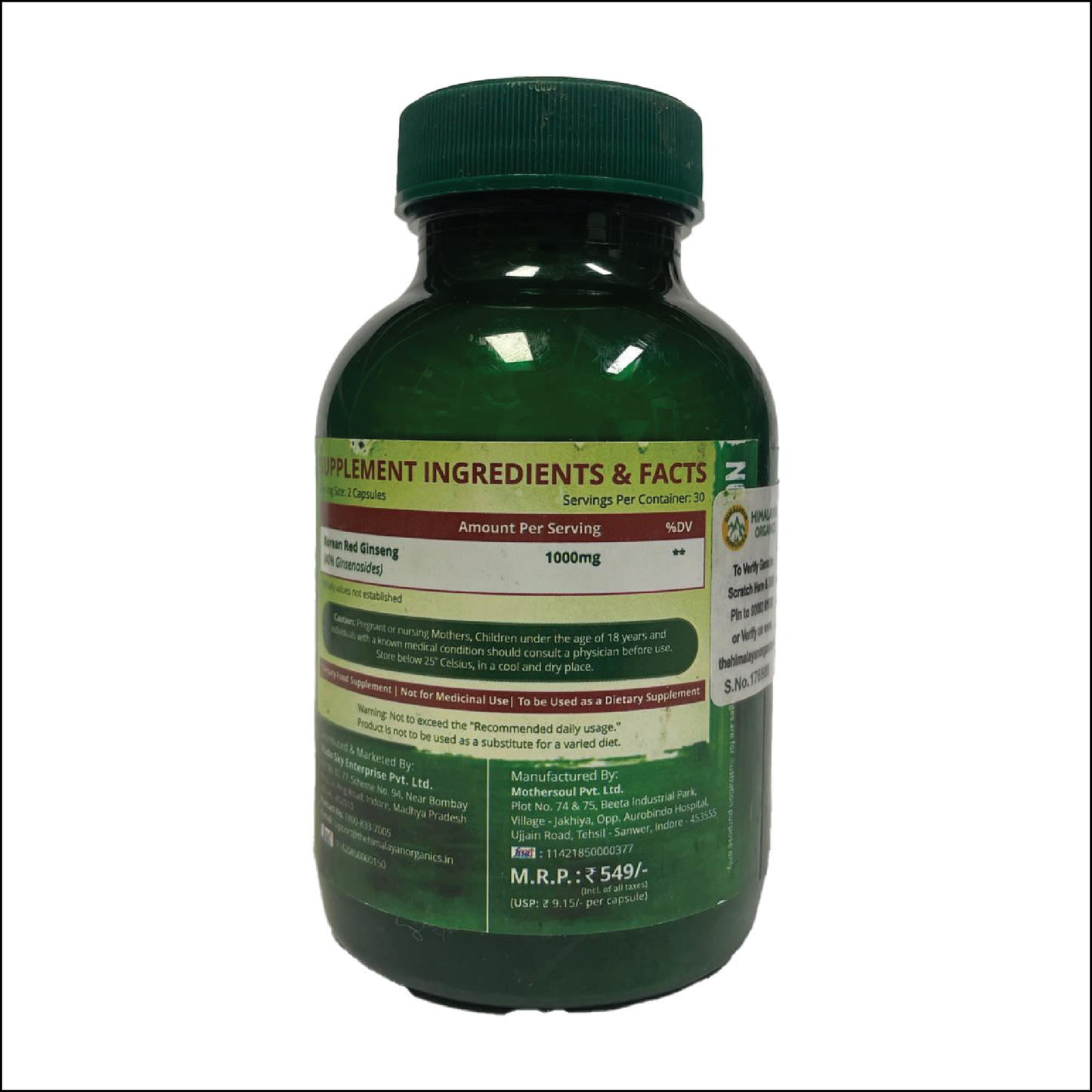 Himalayan Organics Korean Ginseng