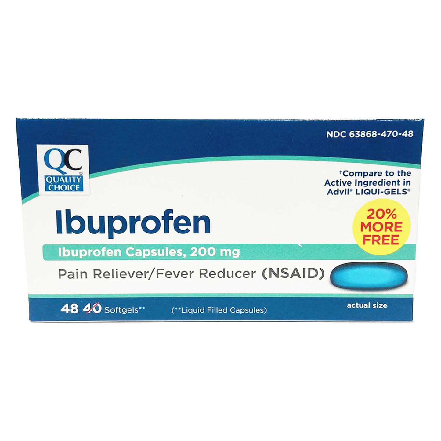 QC Ibuprofen Pain Reliever 200mg