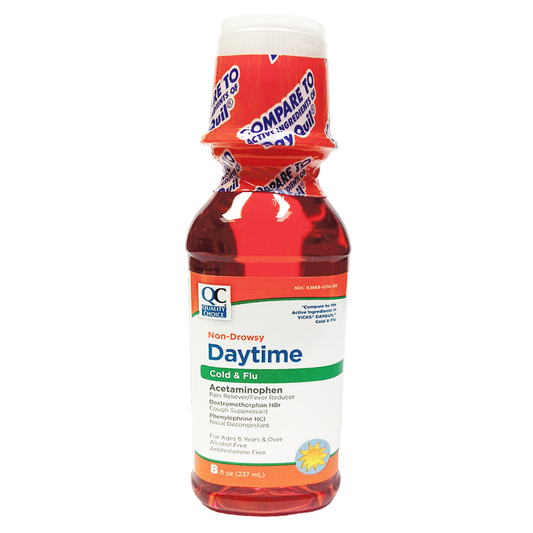 QC Non Drowsy Daytime Cold & Flu
