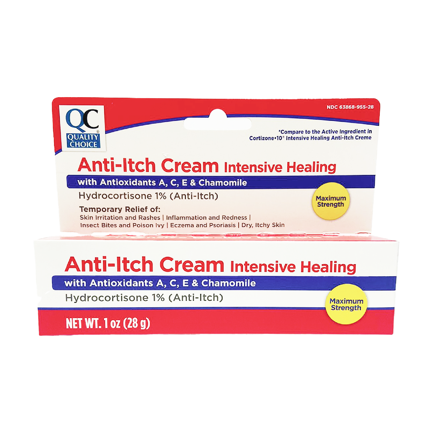 QC Hydrocortisone 1% Anti-Itch Cream Intensive Healing