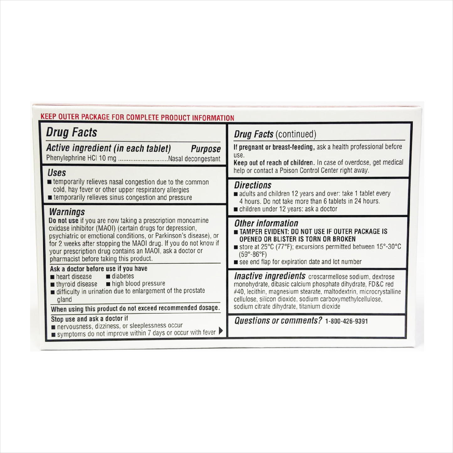 QC Nasal Decongestant PE Non Drowsy