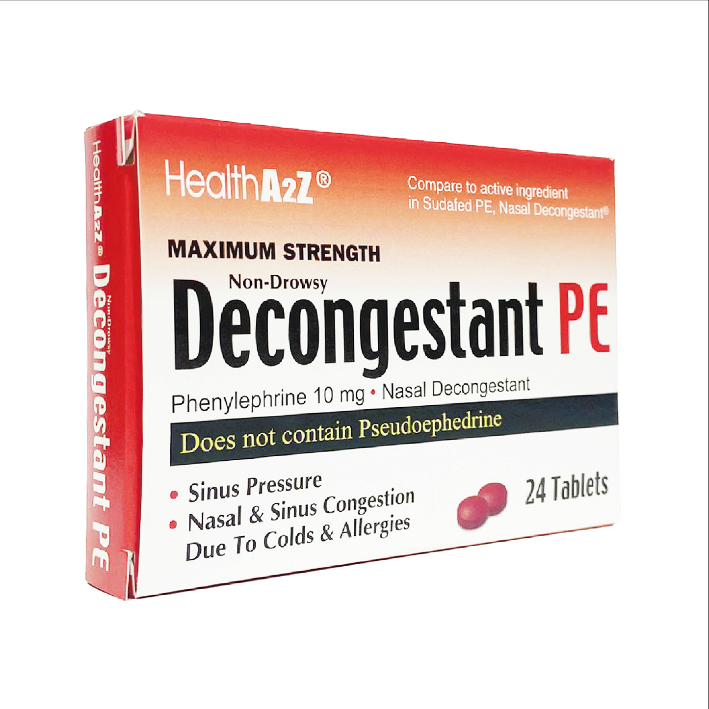 HealthA2Z Non-Drowsy Nasal Decongestant PE