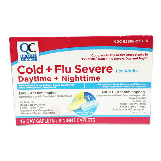 QC Cold + Flu Severe Daytime + Nighttime