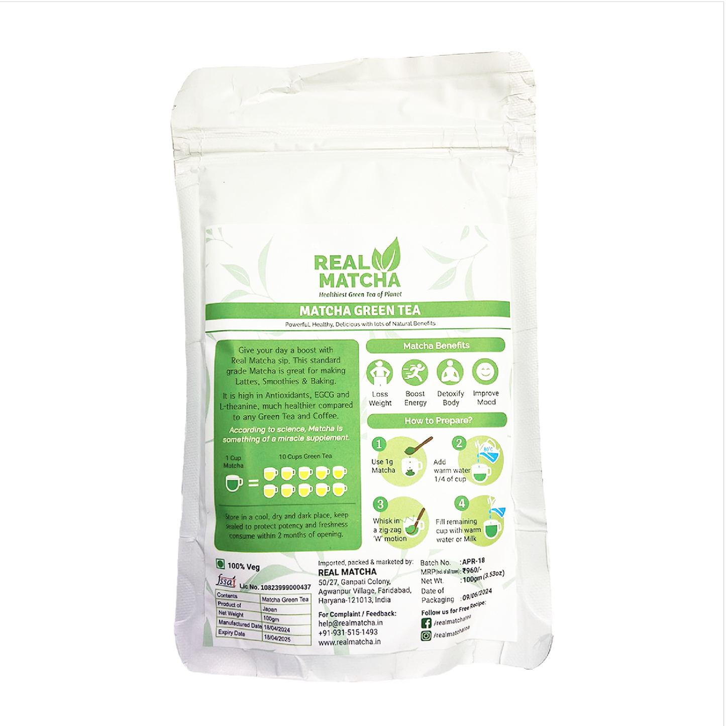 Matcha Green Tea 3.53oz