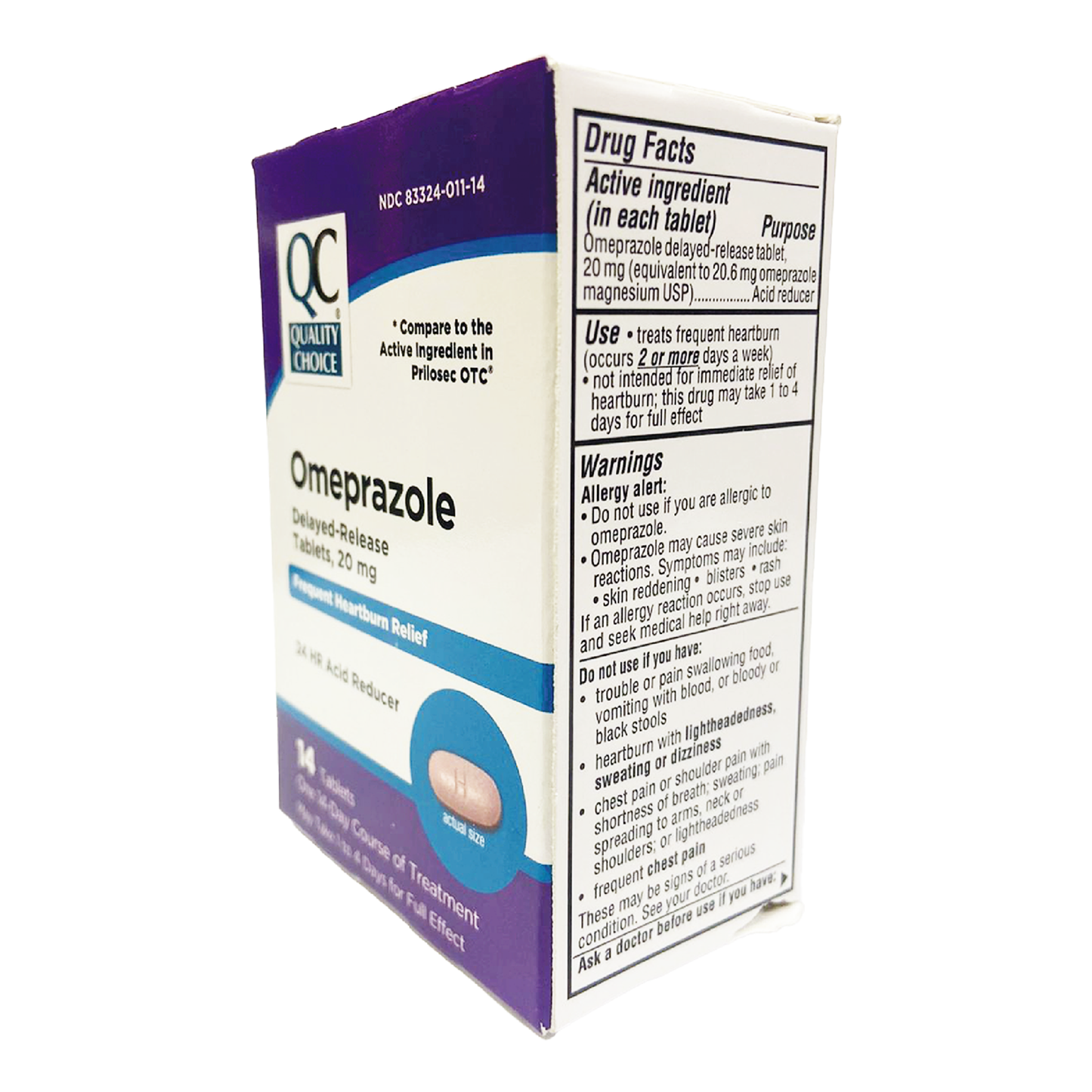 QC Omeprazole Heartburn Relief