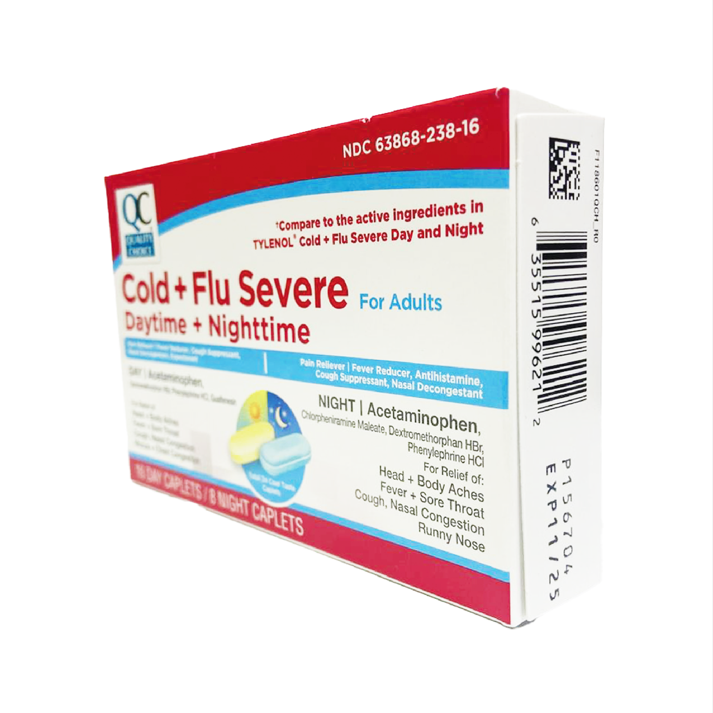 QC Cold + Flu Severe Daytime + Nighttime