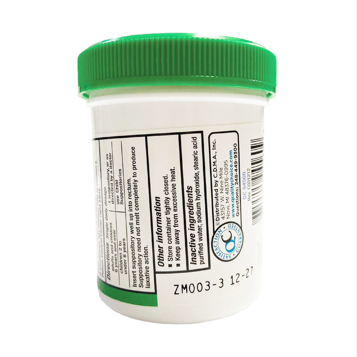 QC Glycerin Suppositories