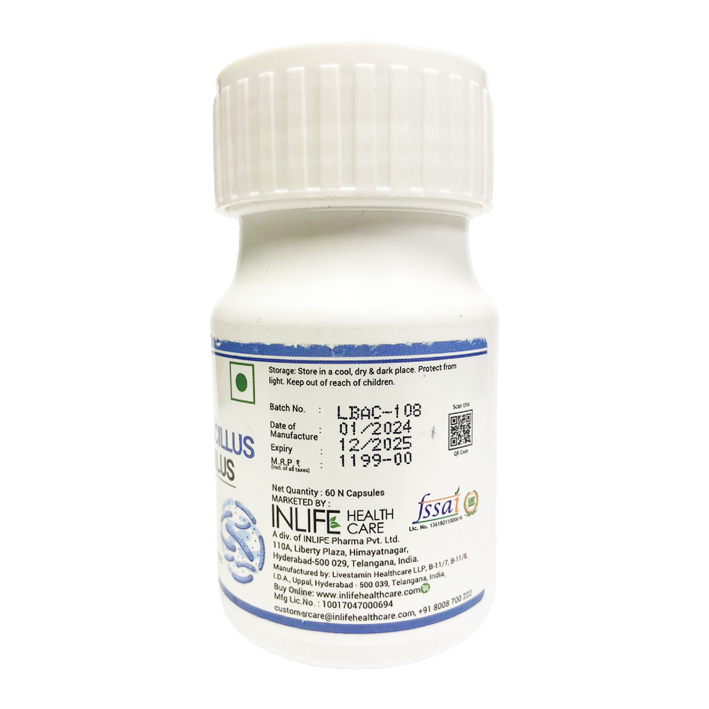 Probiotic Lactobacillus Acidophilus