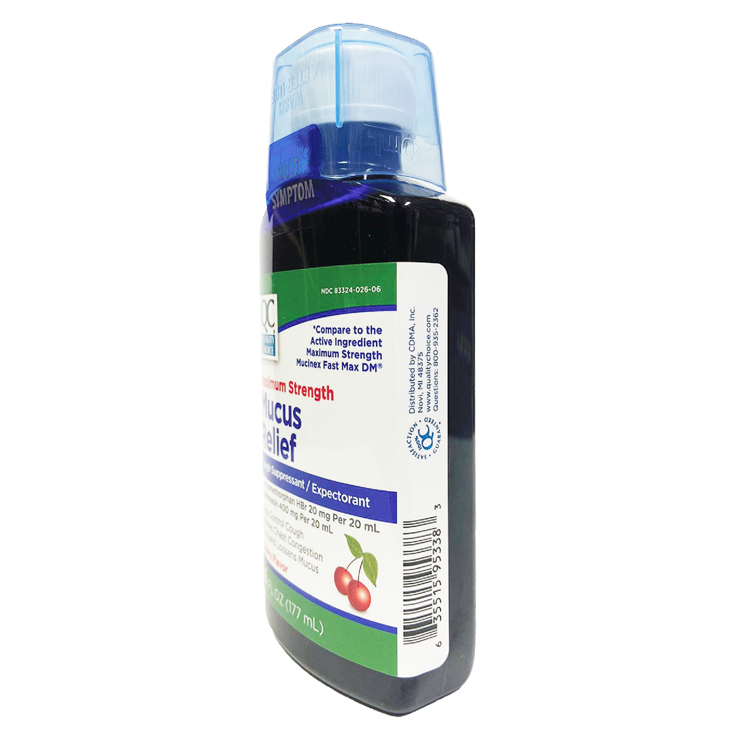 QC Mucus Relief Maximum Strength Cough Suppressant