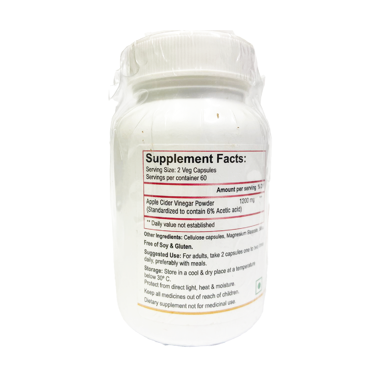 Apple Cider Vinegar Veg Capsules