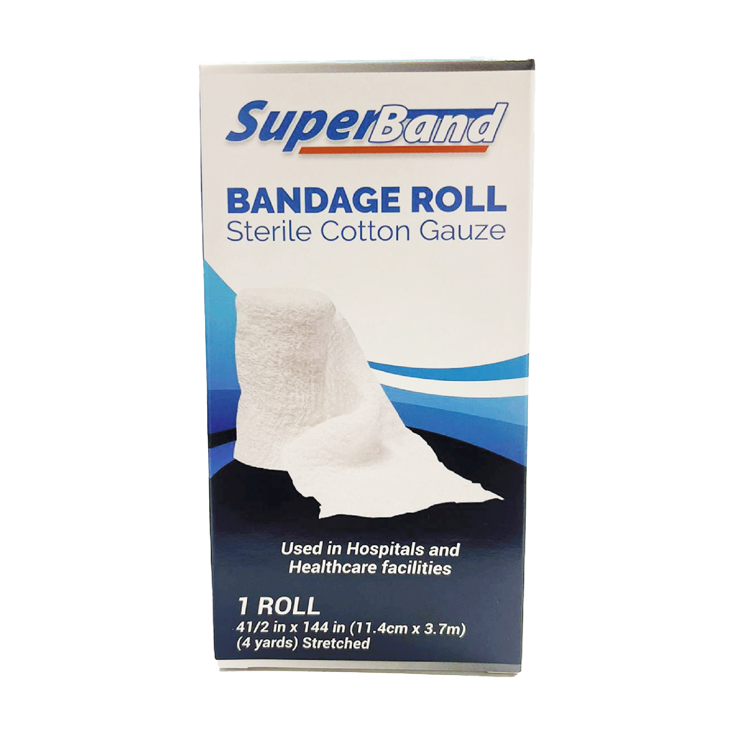 SuperBand Bandage Roll Sterile Cotton Gauze