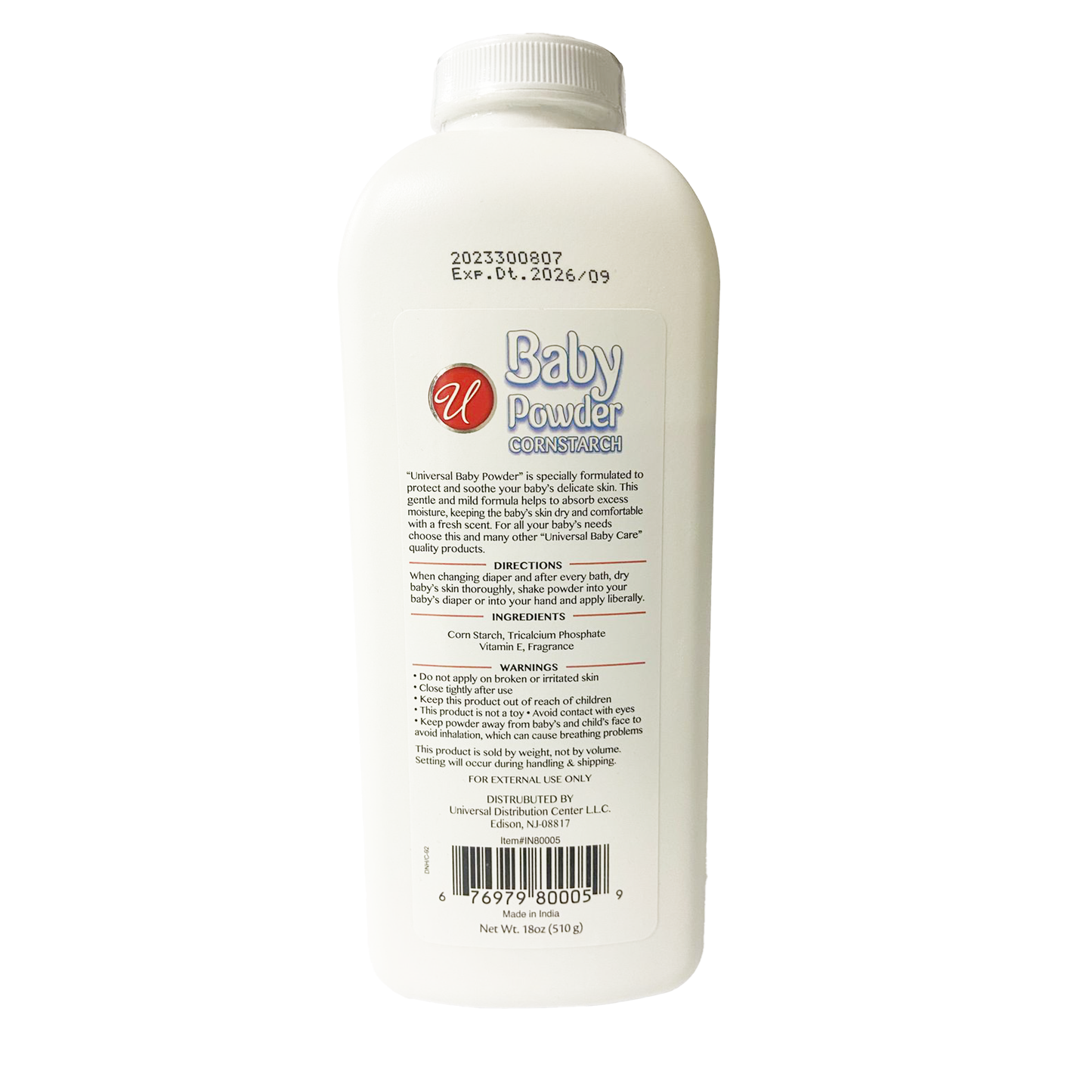 U Baby Powder Cornstarch