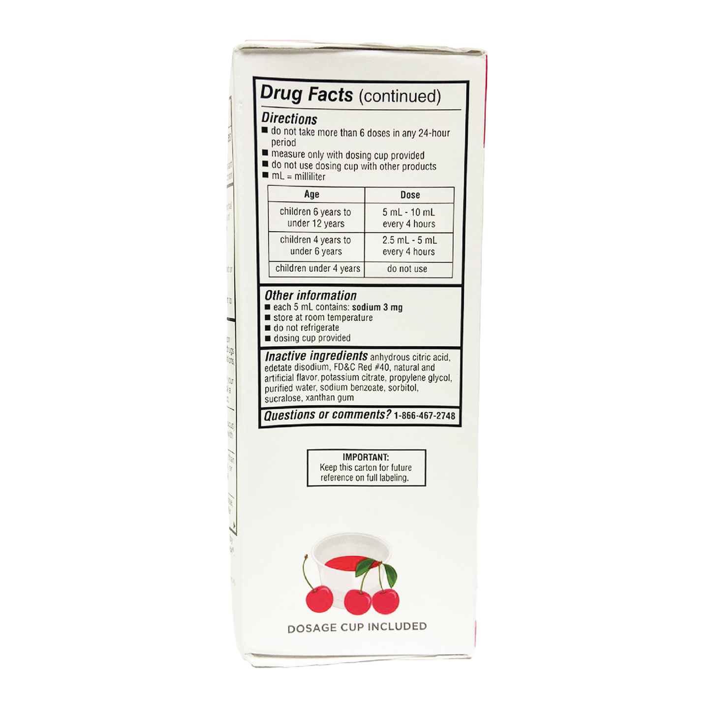 QC Children's Mucus & Cough Relief Liquid Cherry