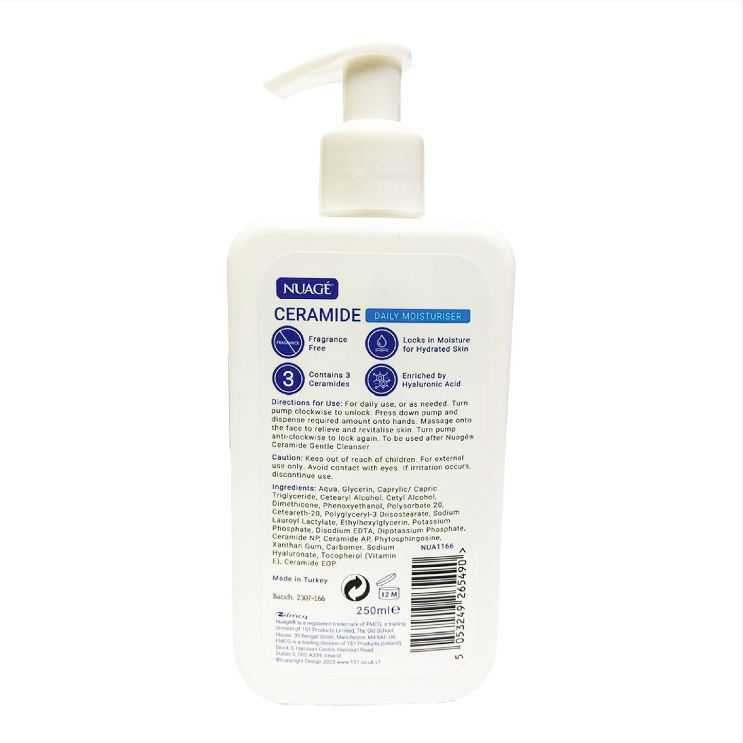 NUAGE Ceramide Daily Facial Moisturiser 250ml