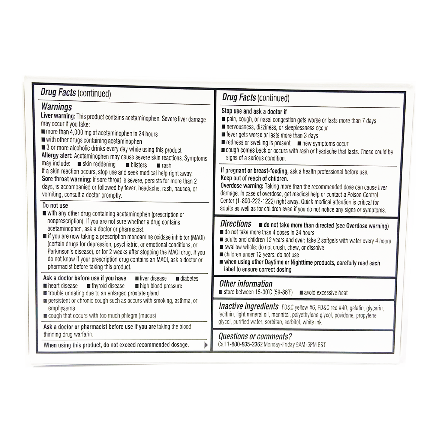 QC Non Drowsy DayTime Multi Symptom Relief