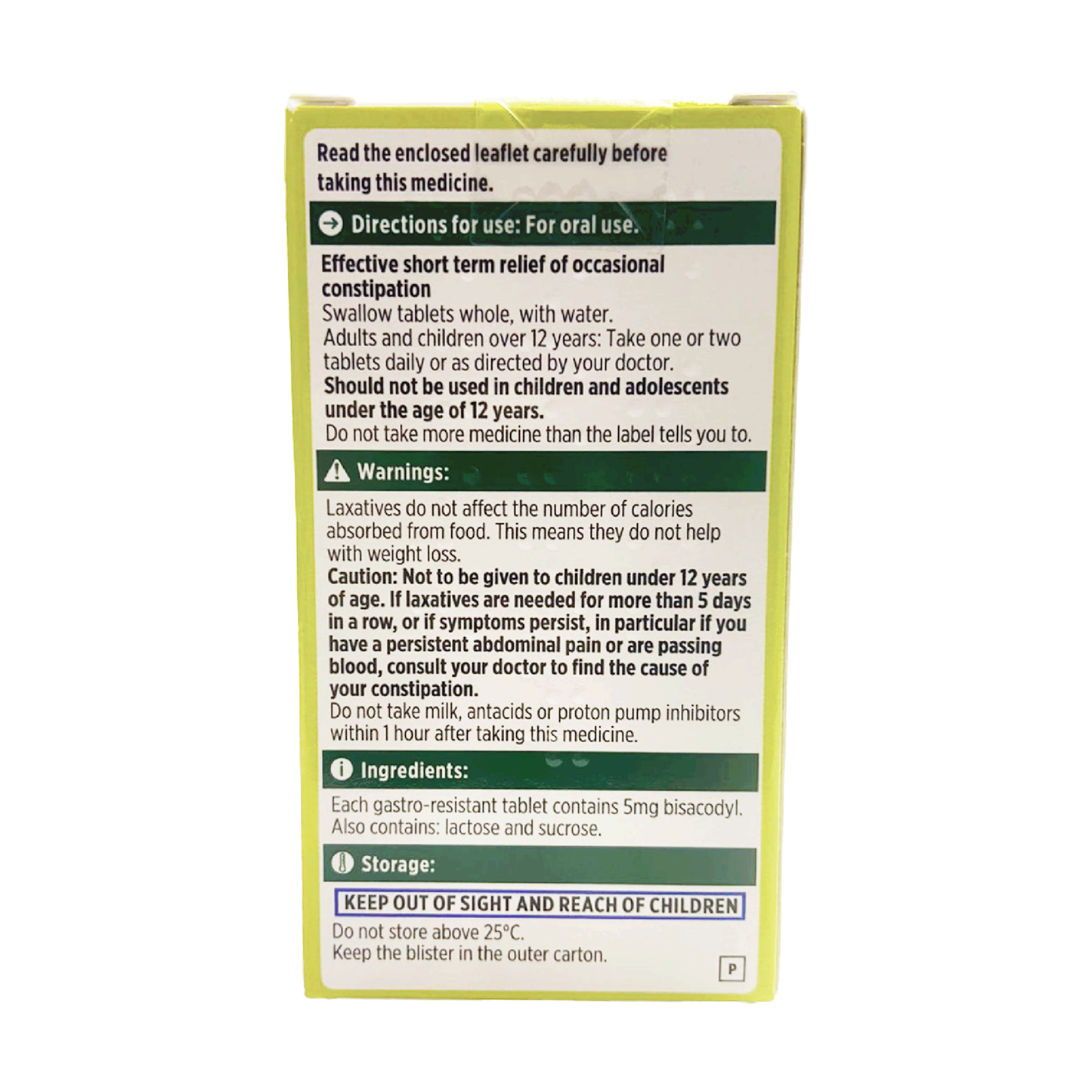 Laxative 5mg Tablets 60ct