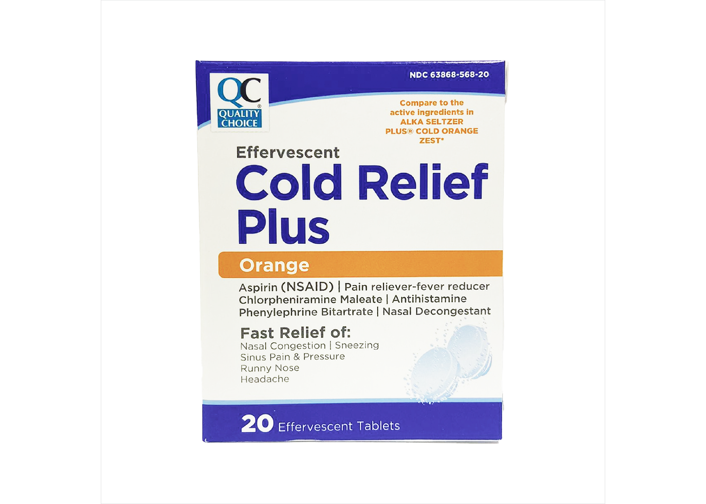 QC Cold Relief Plus Effervescent Tablets