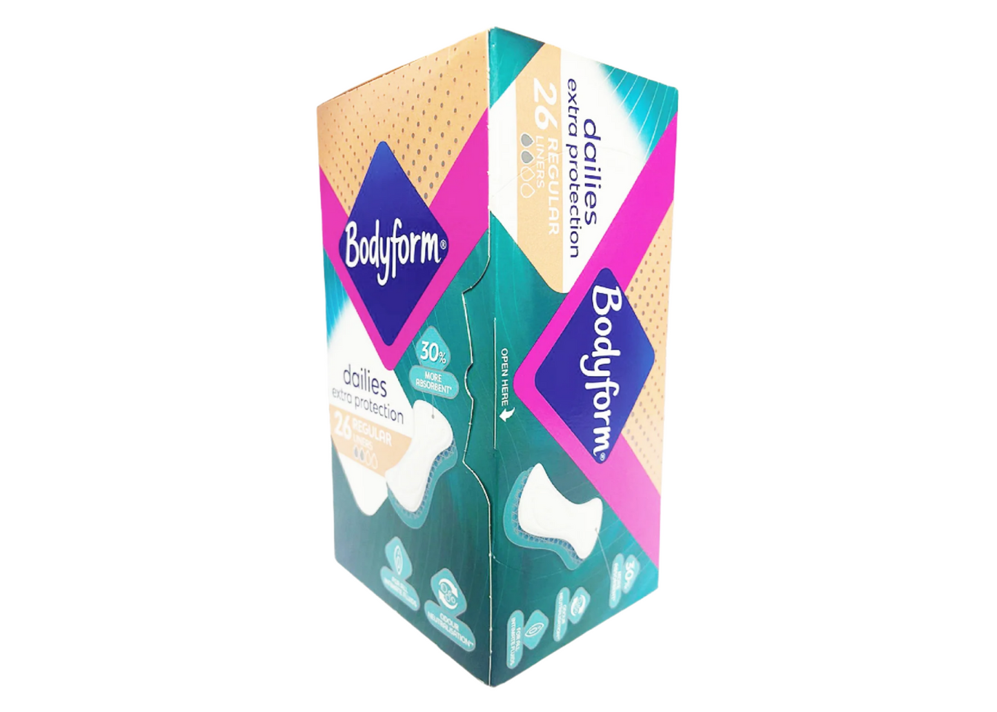 Bodyform Dailies Extra Protection Regular Liners