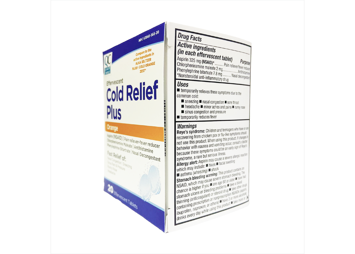 QC Cold Relief Plus Effervescent Tablets