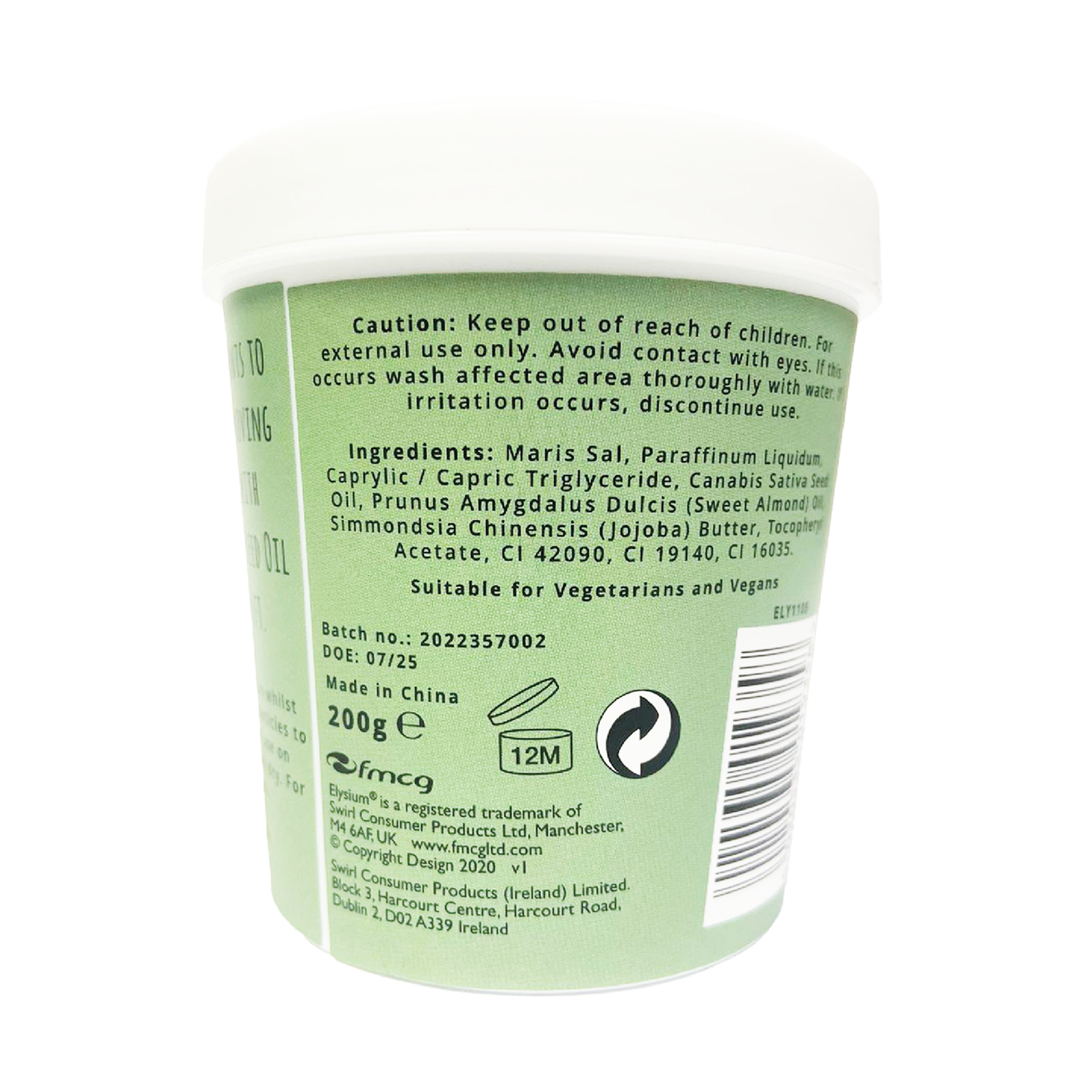 Hempseed Oil Sea Salt Body Scrub