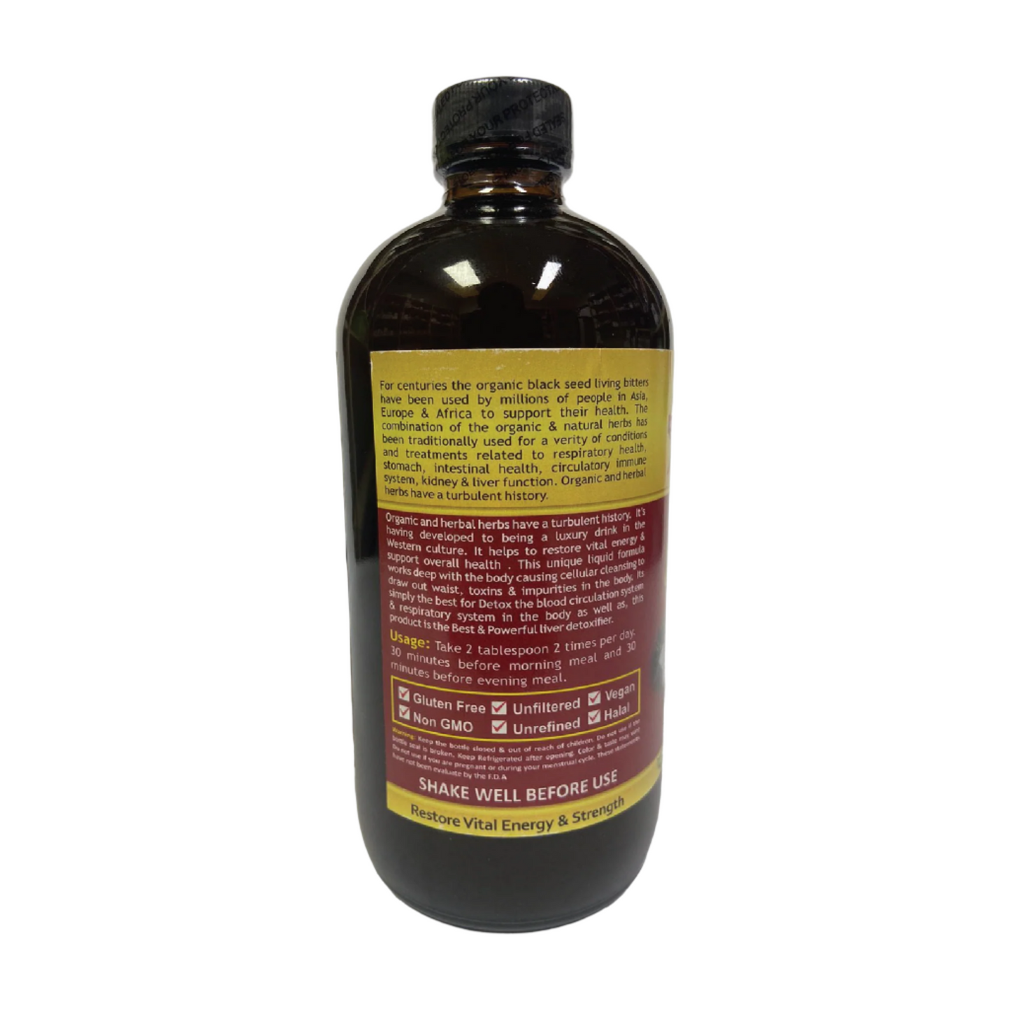 Essential Palace Organic Black Seed Detox Bitters