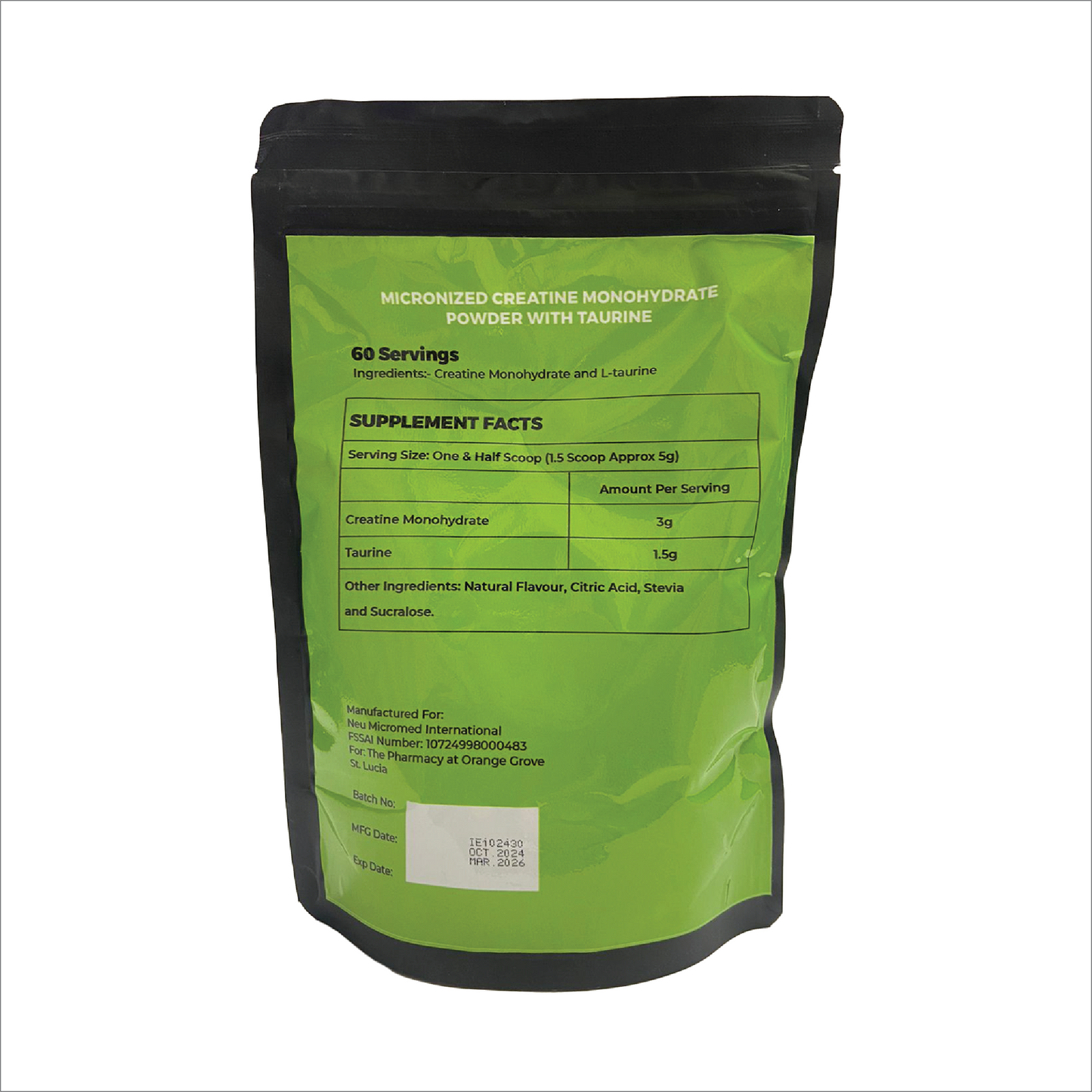 Nutriboost Micronized Creatine Monohydrate Powder