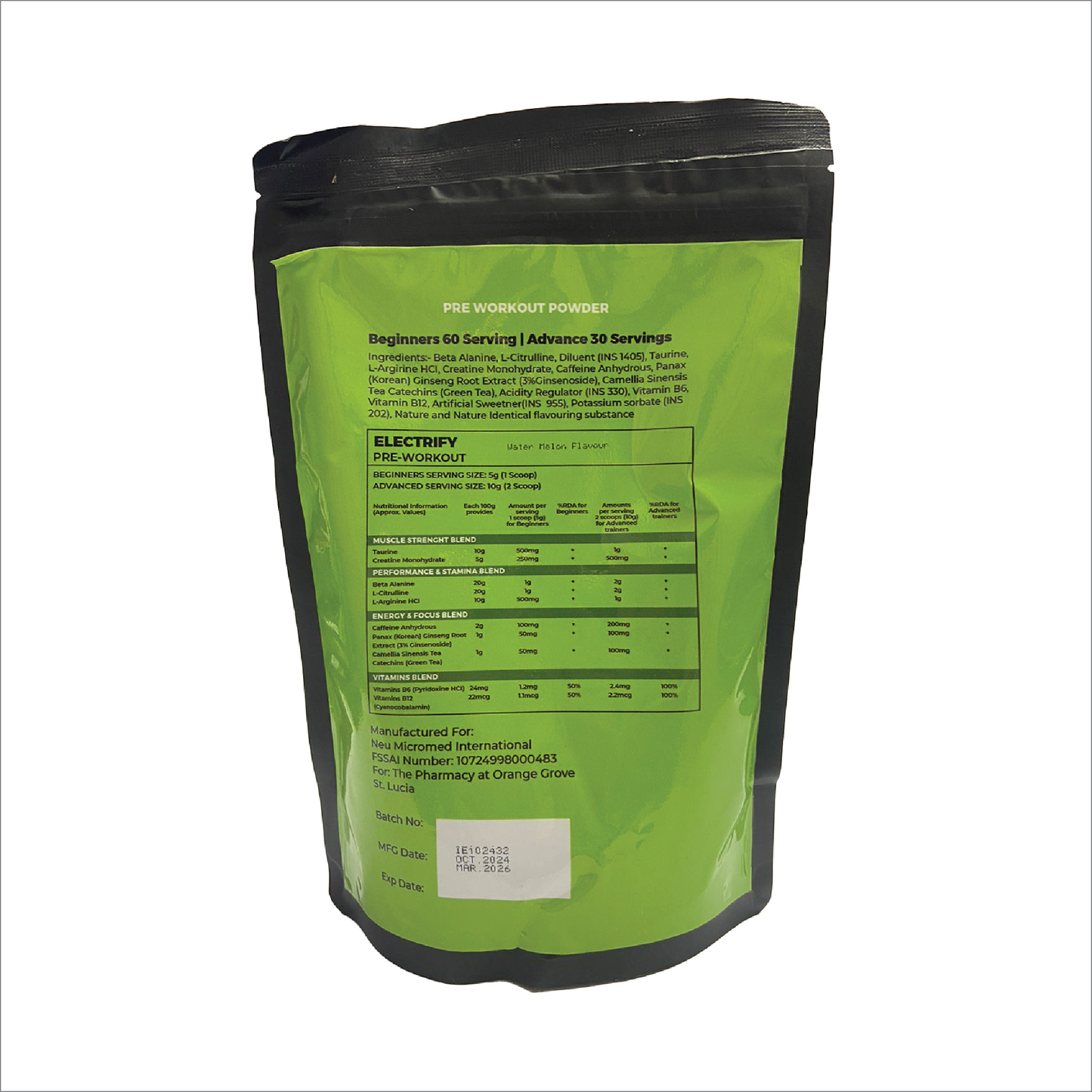 Nutriboost Pre Workout Powder