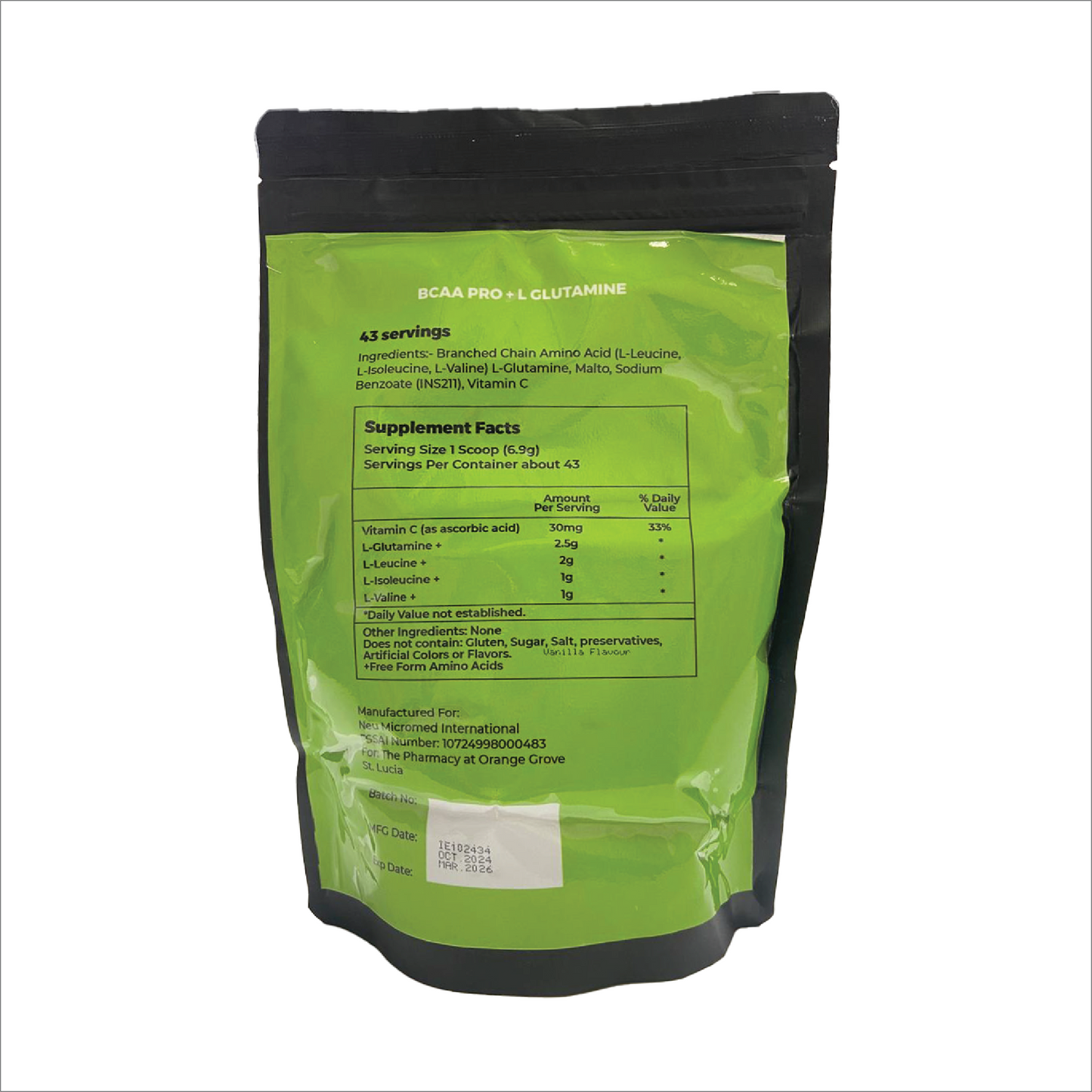 Nutriboost BCAA Pro + L-Glutamine 300GM