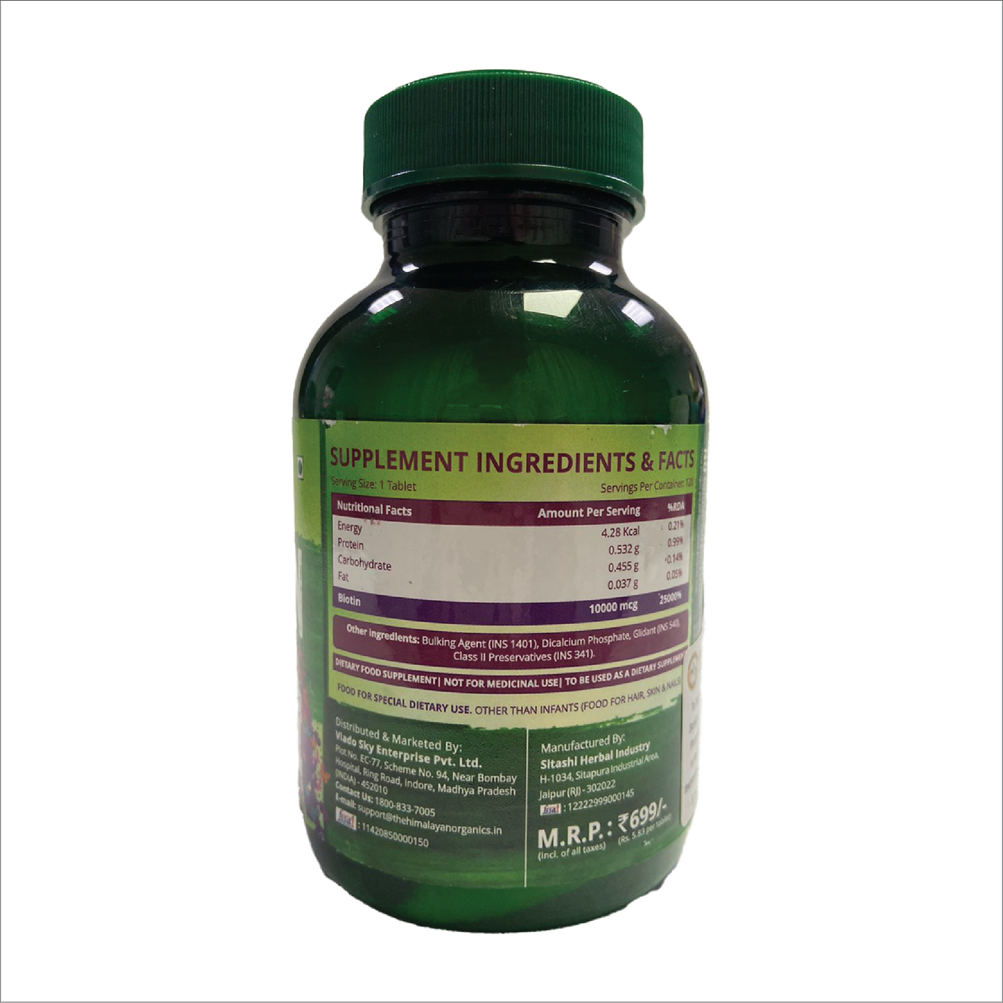 Himalayan Organics Biotin 120ct