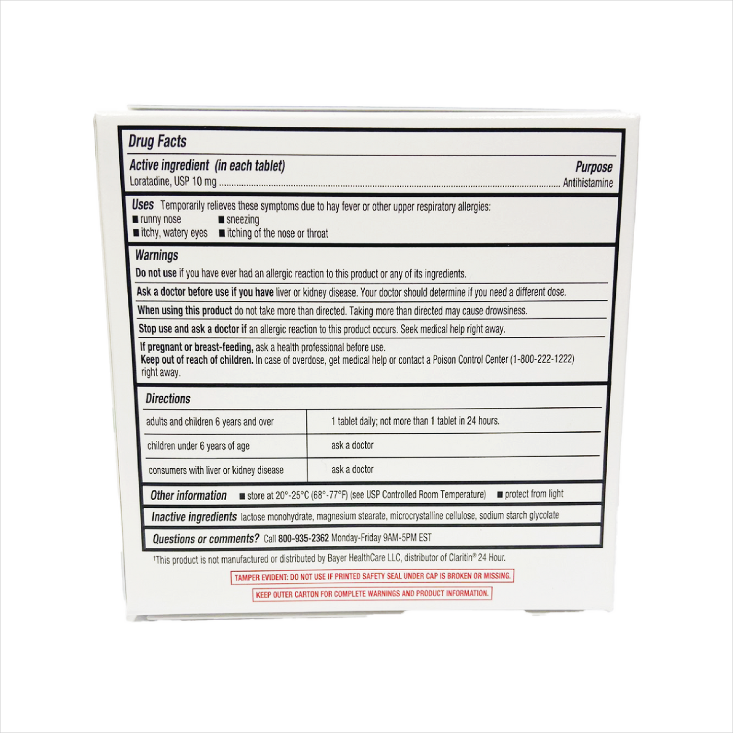 QC Loratadine 10mg Tablets Allergy Relief