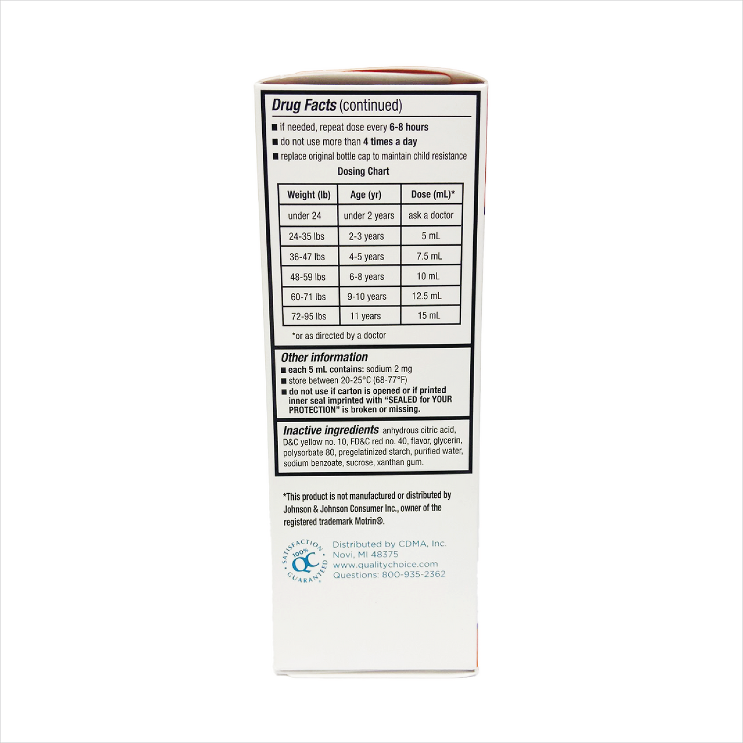 QC Children's Ibuprofen Suspension Berry