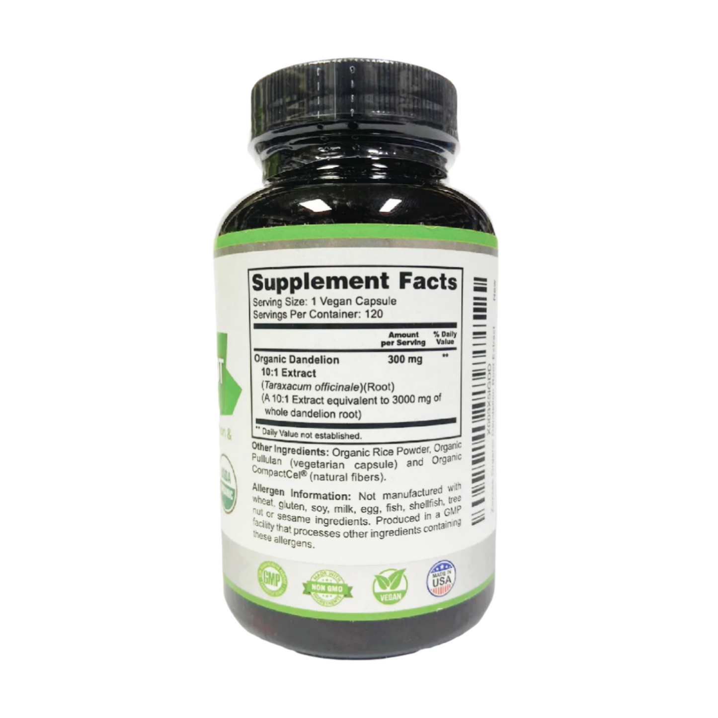 Zazzee Dandelion Root 10:1 Extract Extra Strength