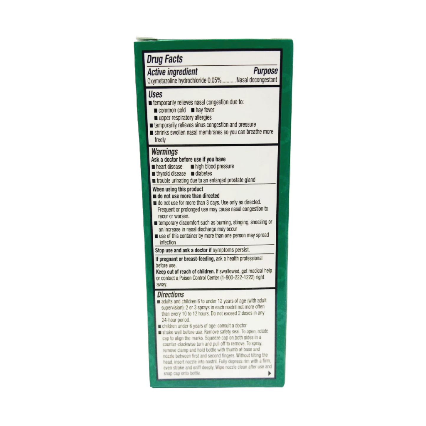 Family Care Nasal Relief Pump Mist Spray 0.5z
