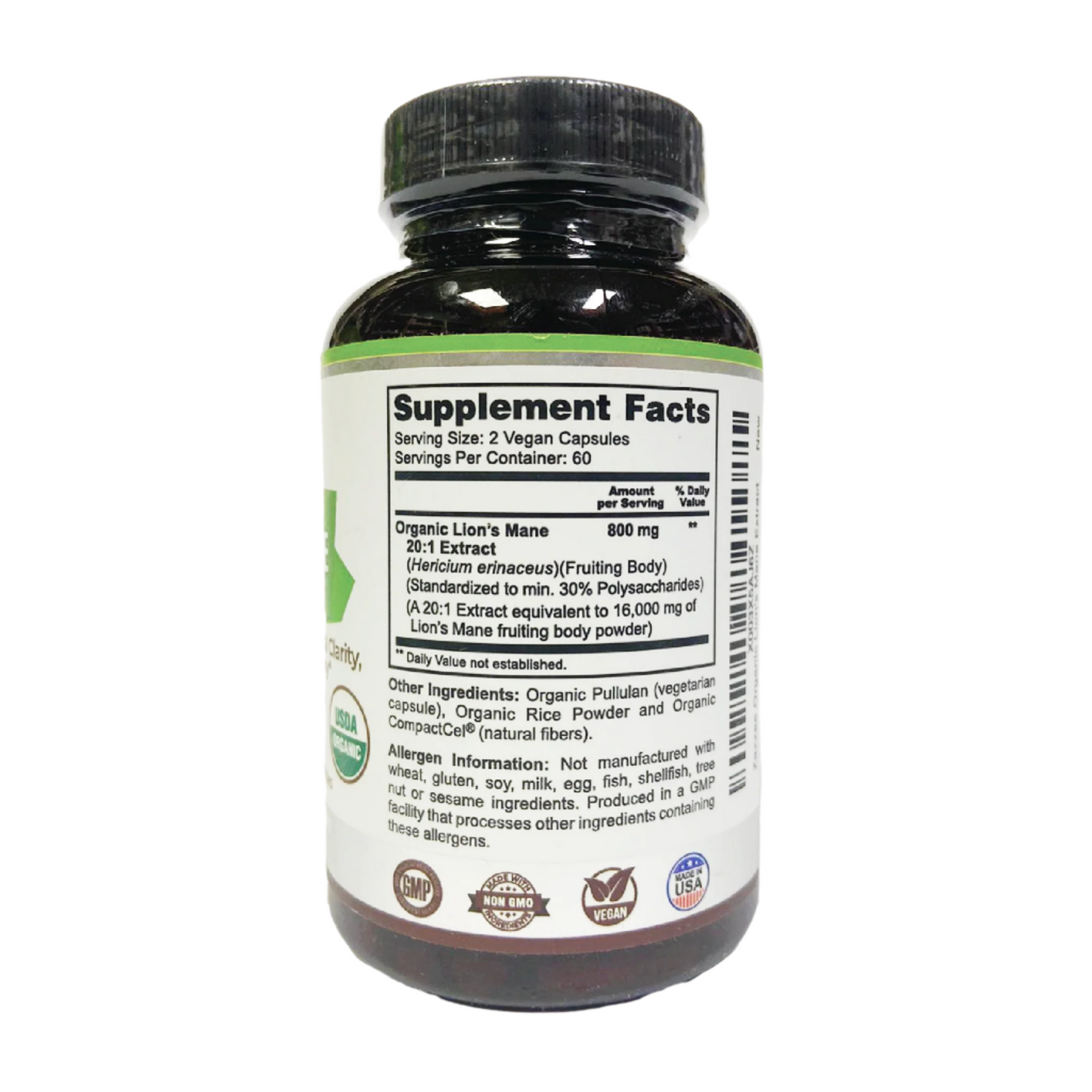 Zazzee Lion's Mane 20:1 Extract Extra Strength