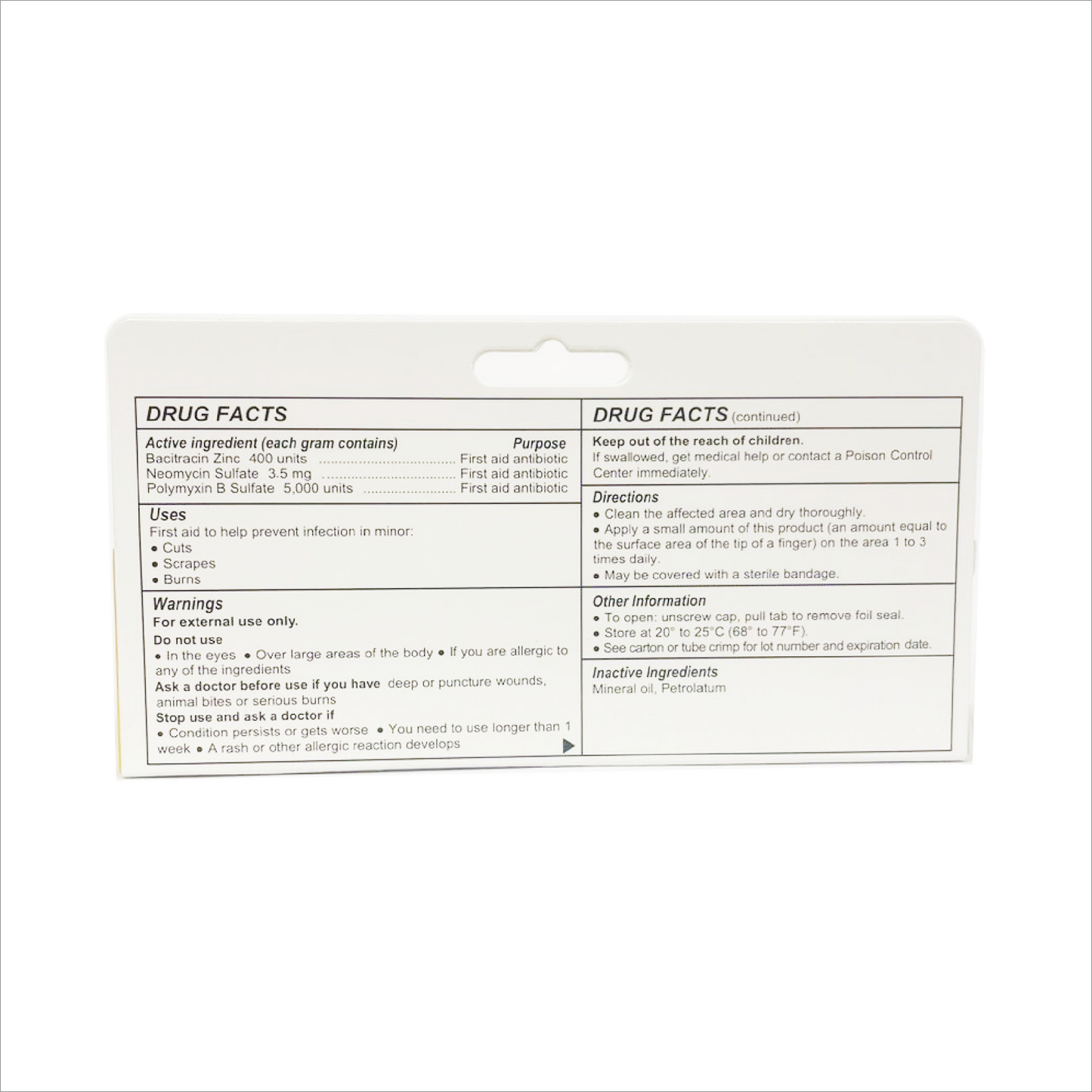 Triple Antibiotic Ointment First Aid Antibiotic
