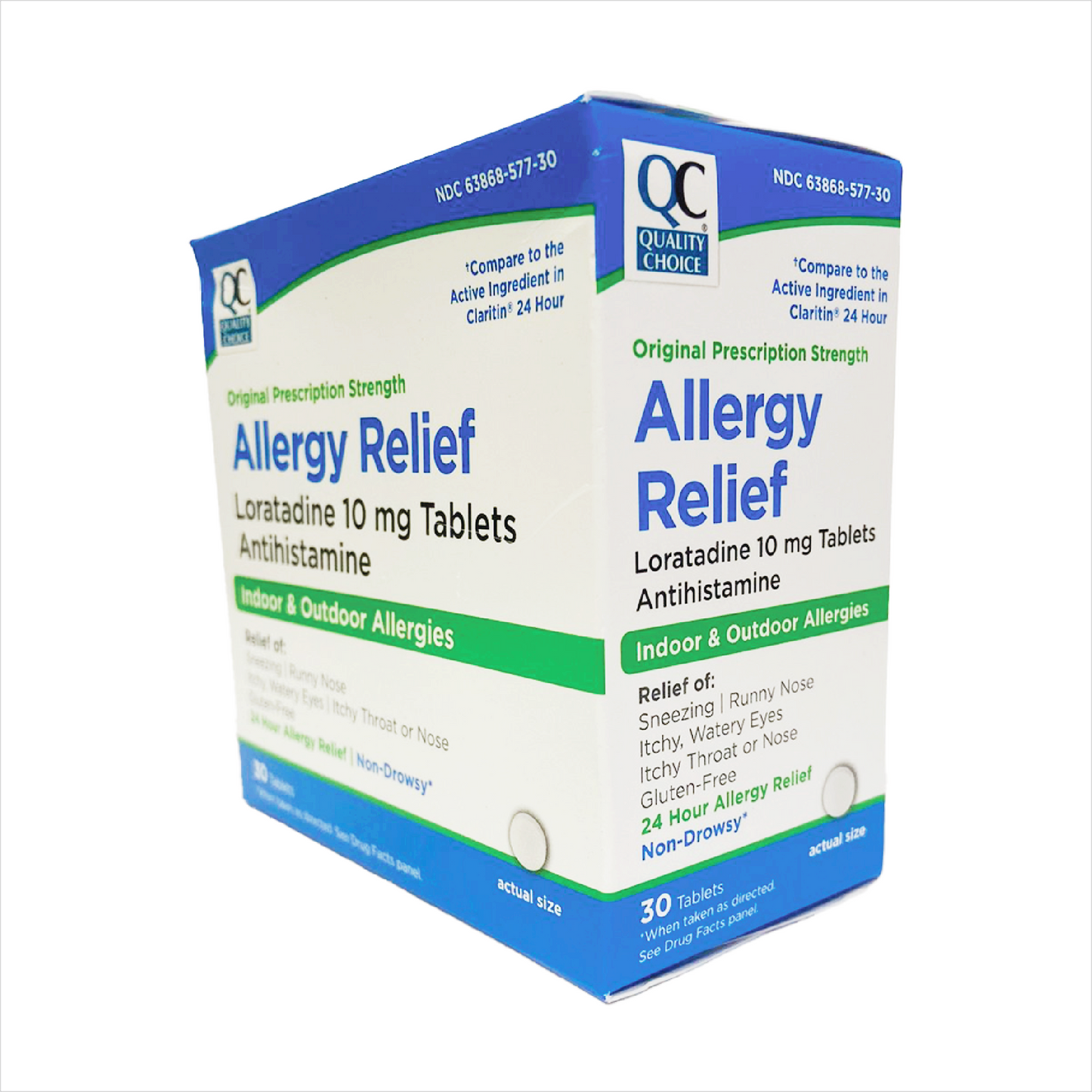 QC Loratadine 10mg Tablets Allergy Relief