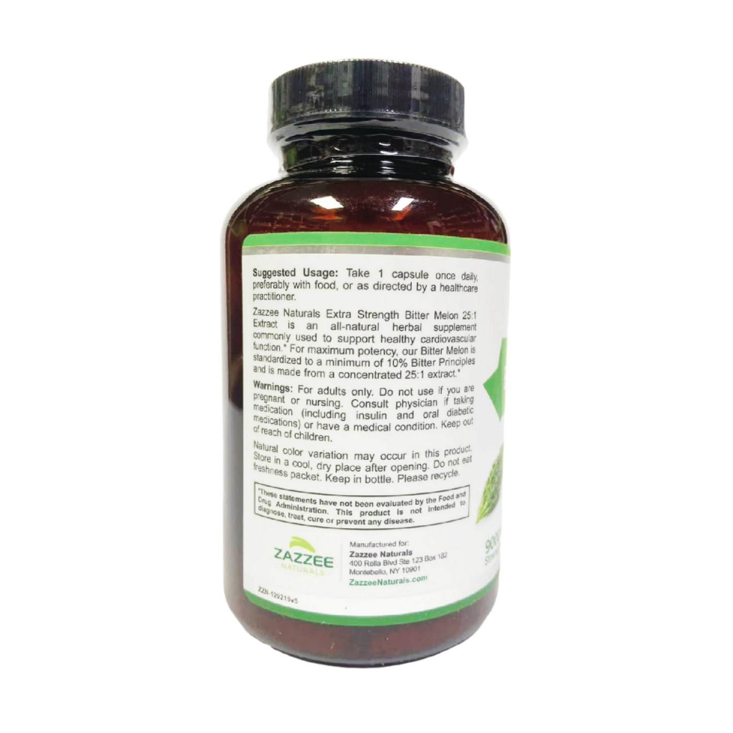 Zazzee Bitter Melon 25:1 Extract Extra Strength