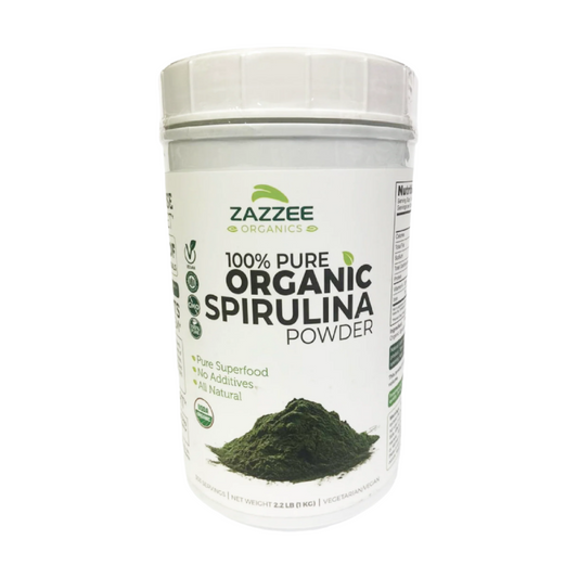 Zazzee 100% Pure Organic Spirulina Powder