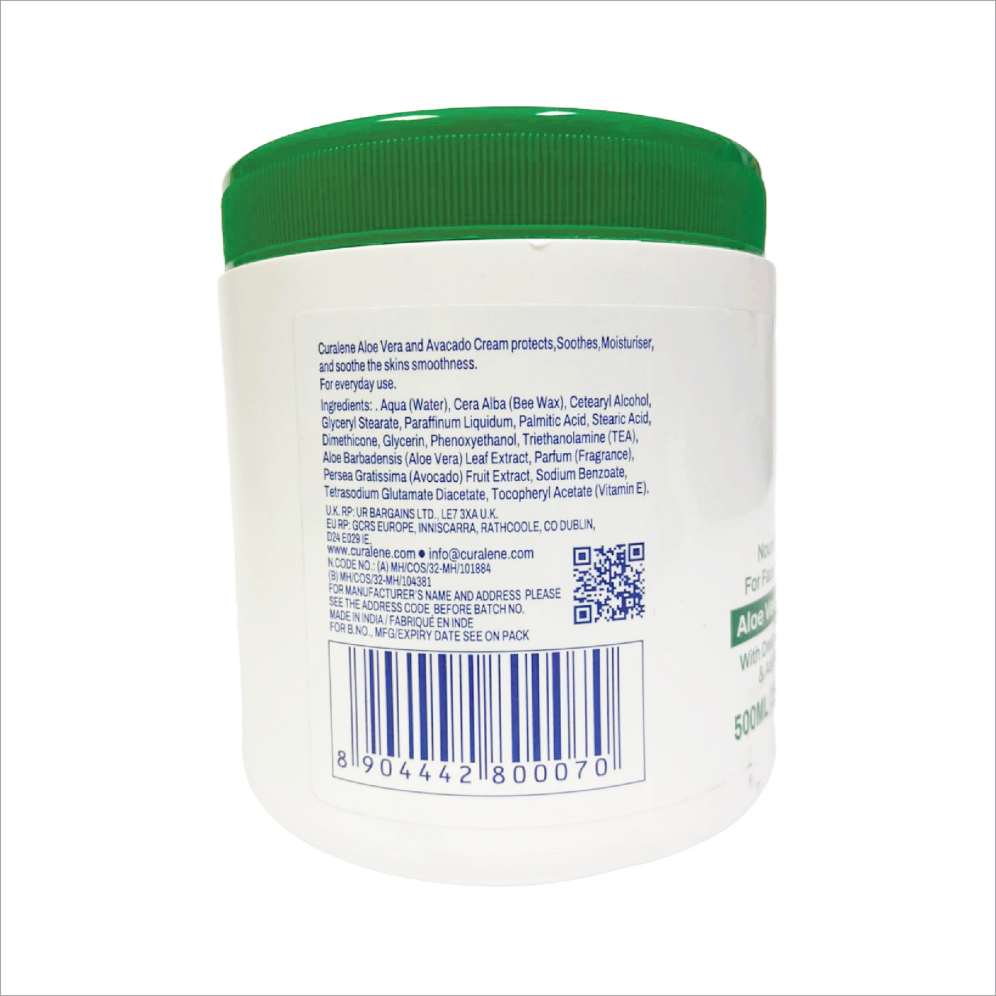 Curalene Aloe Vera & Avocado Nourishing Cream