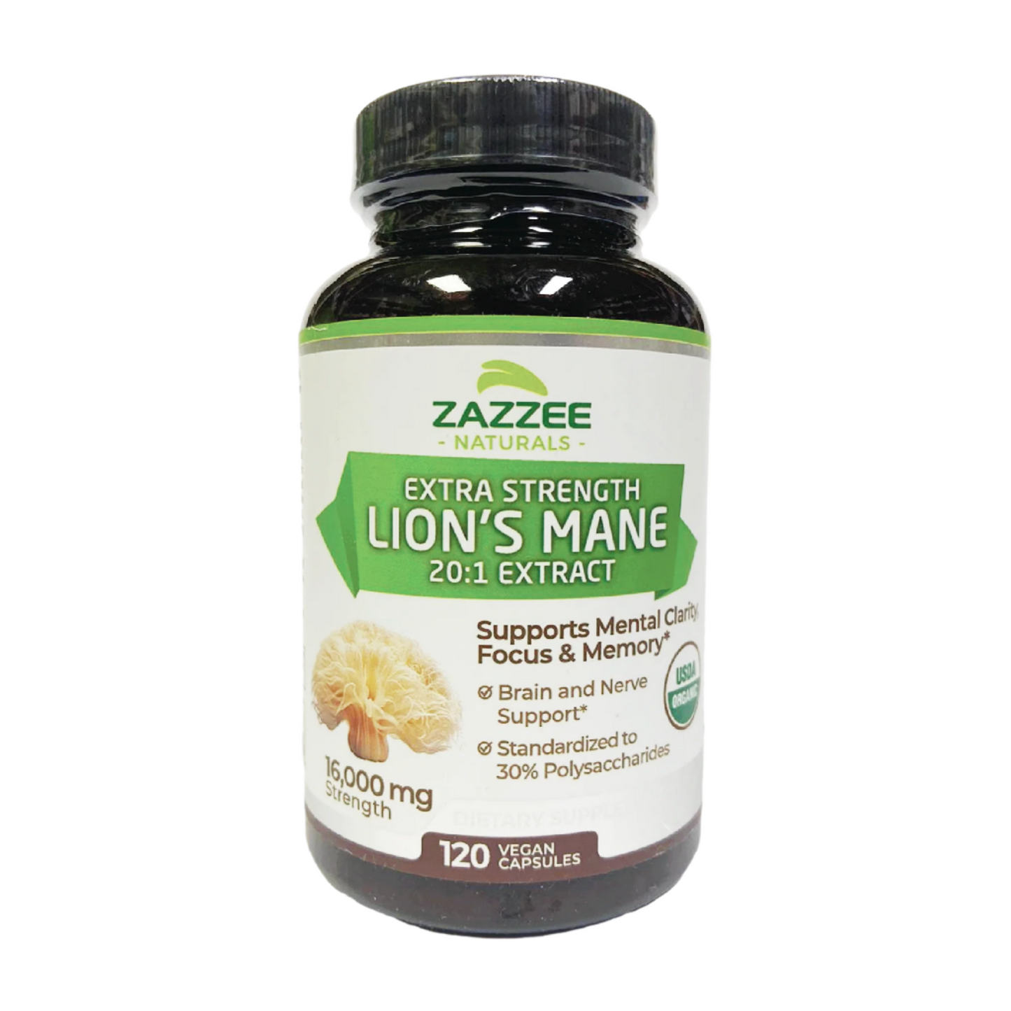 Zazzee Lion's Mane 20:1 Extract Extra Strength